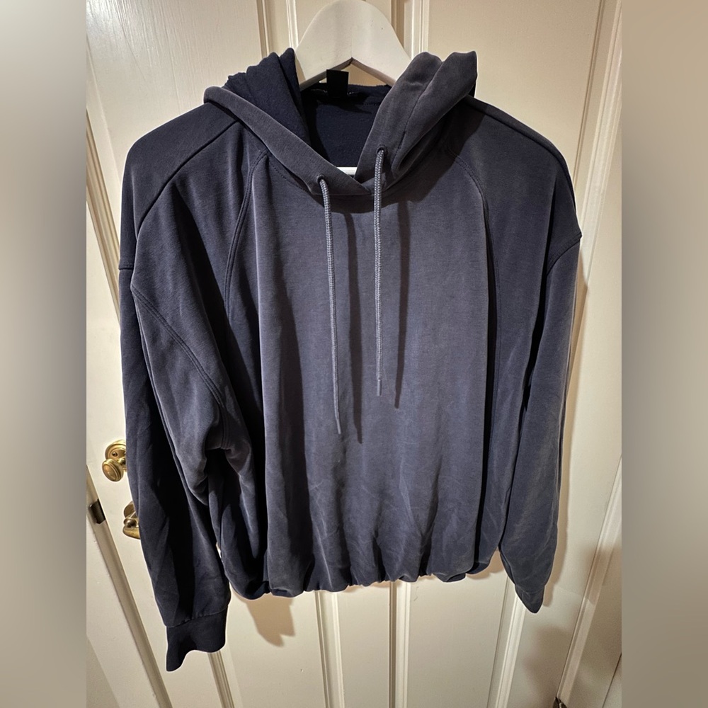 ATHLETA “Seasoft Bubble Hem Hoodie” Sweater Pullover Top Women’s Small - Picture 5 of 8